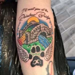 Rainbow Bridge Dog Memorial Tattoo 5