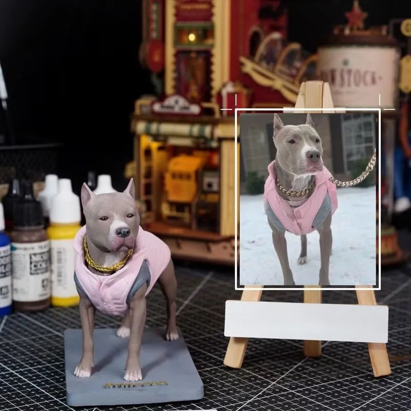 Dog Memorial Statue 2 Custom 3D Dog Memorial Figurine (Eco-Friendly PLA)