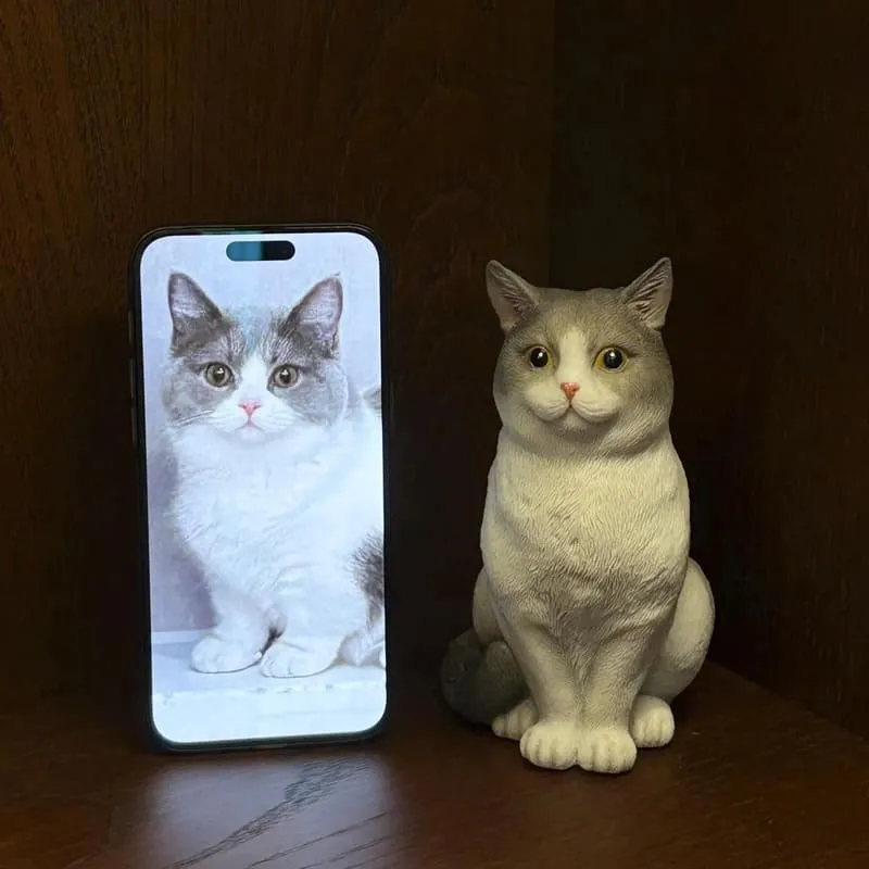 Photo-Real Cat Figurine