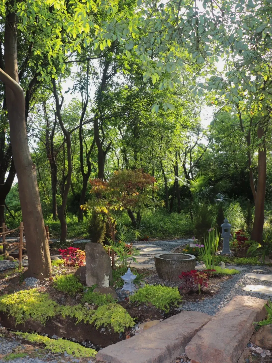 Stone Path With Engraved Stepping Stones