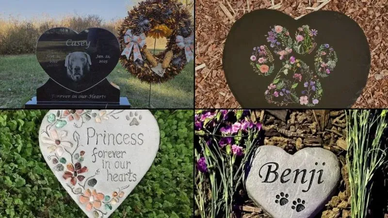 8 Beautiful Heart-Shaped Pet Memorial Stones That Keep Love Alive