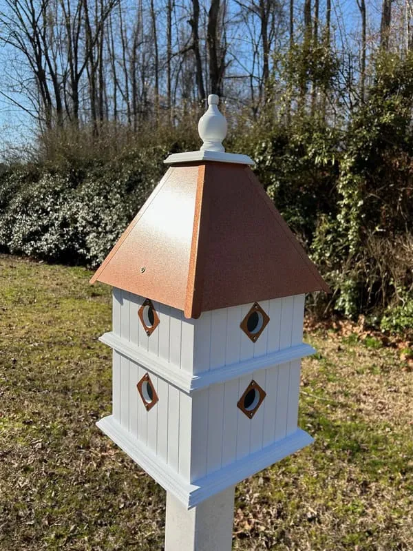 Copper-Roof Multi-Chamber Bird House