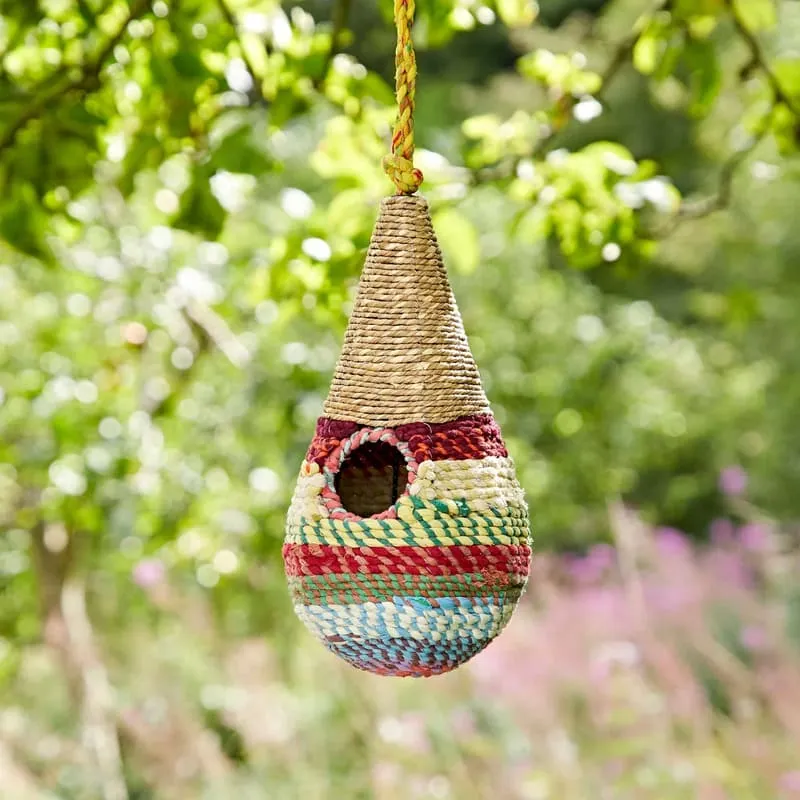 Hand-Woven Natural Grass Bird House