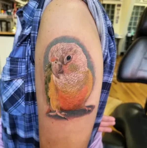 Bird Memorial Tattoos & Symbolism 2 Realistic Portrait Tattoos (2)