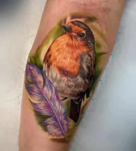 Bird Memorial Tattoos & Symbolism 4 Watercolor & Soft-Tone Tattoos