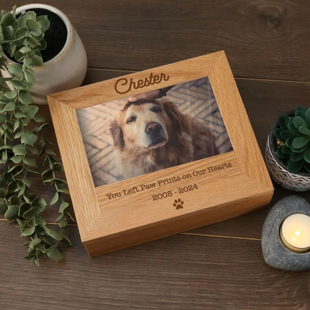 Wooden Photo Display Keepsake Box (Insertable Photo)